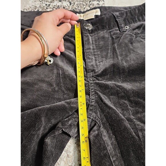 Michael Kors Corduroy Straight Leg Mid-Rise Pants Black Size 8 Office Casual - Picture 6 of 9